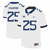 West Virginia Mountaineers 25 Justin Crawford White College Football Jersey Dzhi,baseball caps,new era cap wholesale,wholesale hats